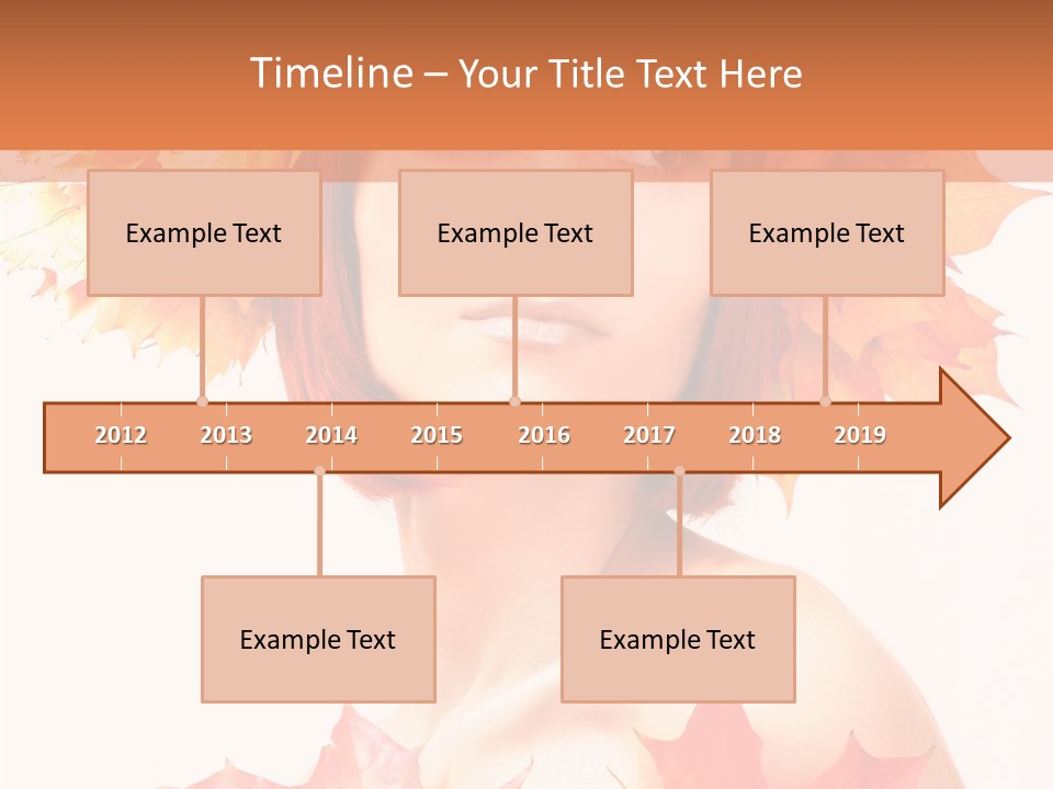 Leaf Wreath Isolated PowerPoint Template
