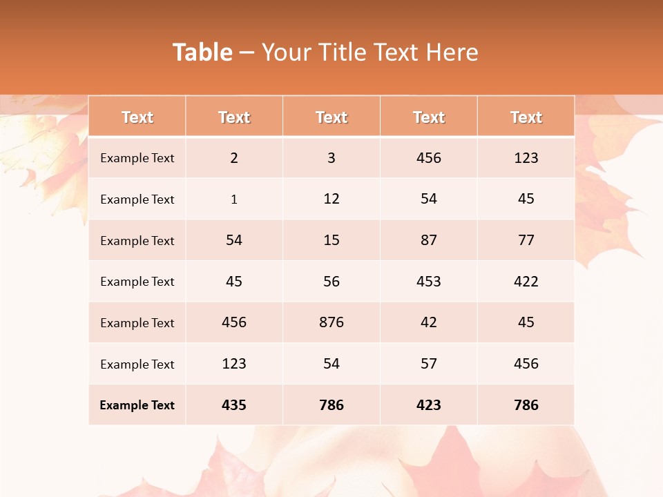 Leaf Wreath Isolated PowerPoint Template