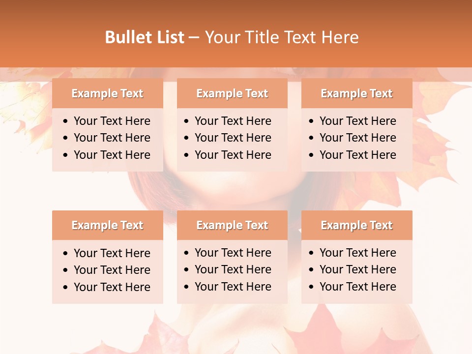Leaf Wreath Isolated PowerPoint Template