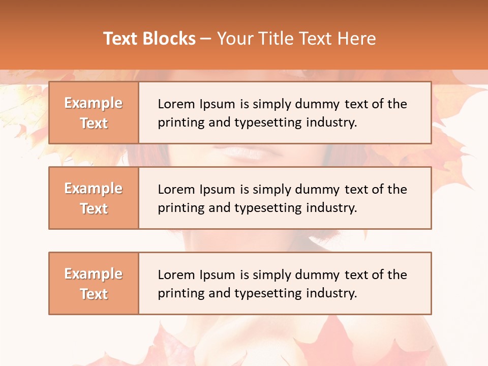Leaf Wreath Isolated PowerPoint Template