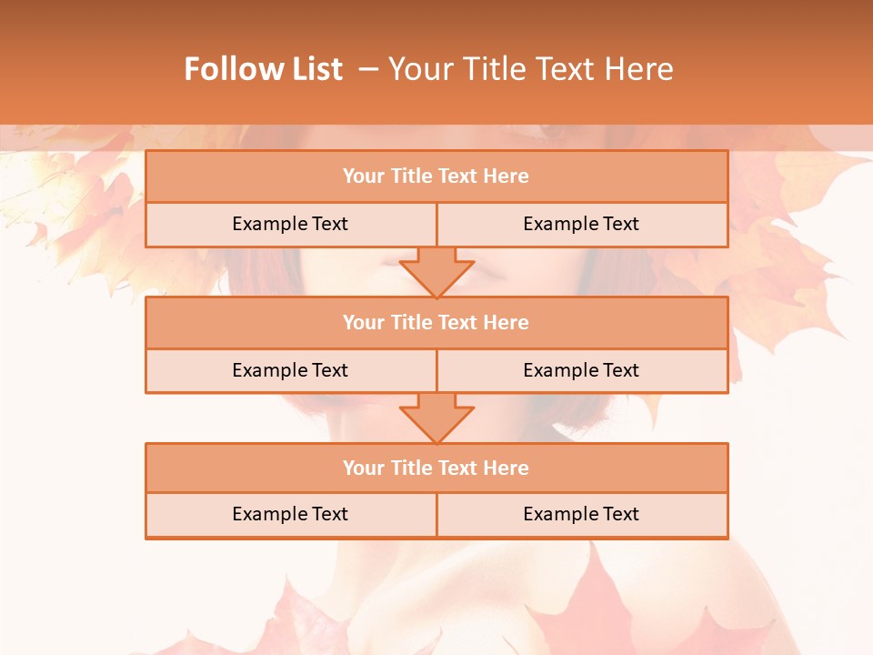 Leaf Wreath Isolated PowerPoint Template