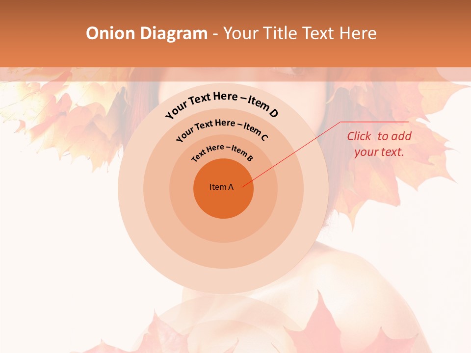 Leaf Wreath Isolated PowerPoint Template
