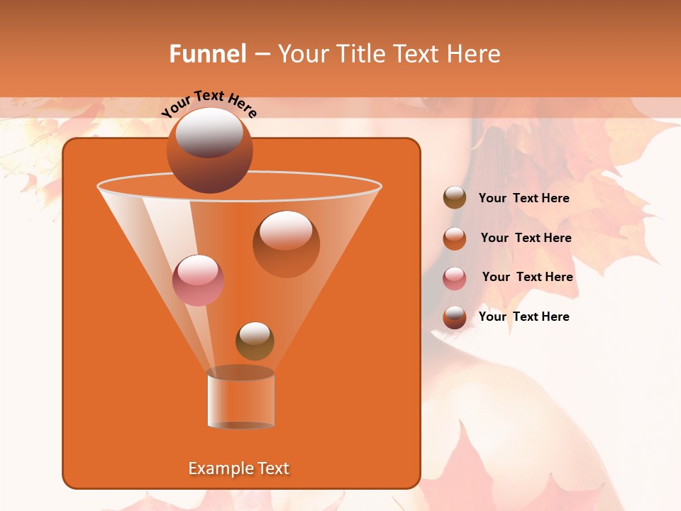 Leaf Wreath Isolated PowerPoint Template