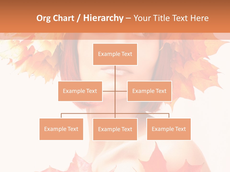 Leaf Wreath Isolated PowerPoint Template
