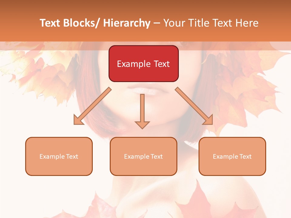 Leaf Wreath Isolated PowerPoint Template