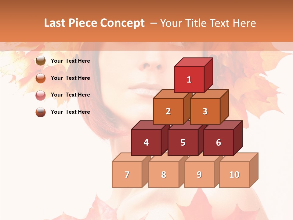 Leaf Wreath Isolated PowerPoint Template