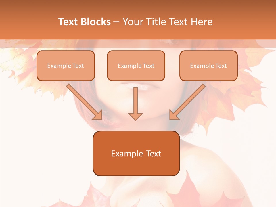 Leaf Wreath Isolated PowerPoint Template