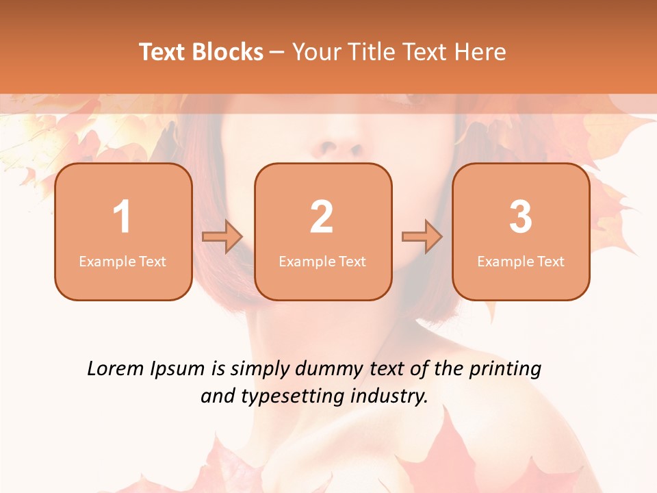 Leaf Wreath Isolated PowerPoint Template