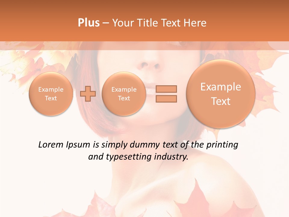 Leaf Wreath Isolated PowerPoint Template