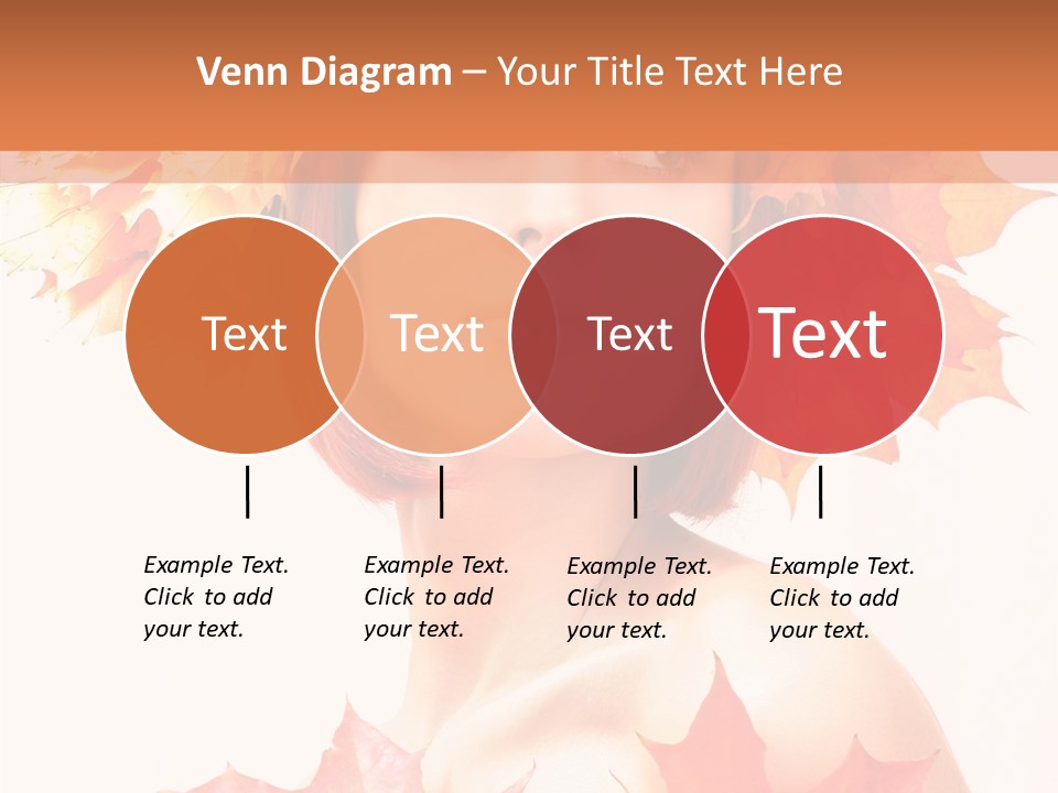 Leaf Wreath Isolated PowerPoint Template