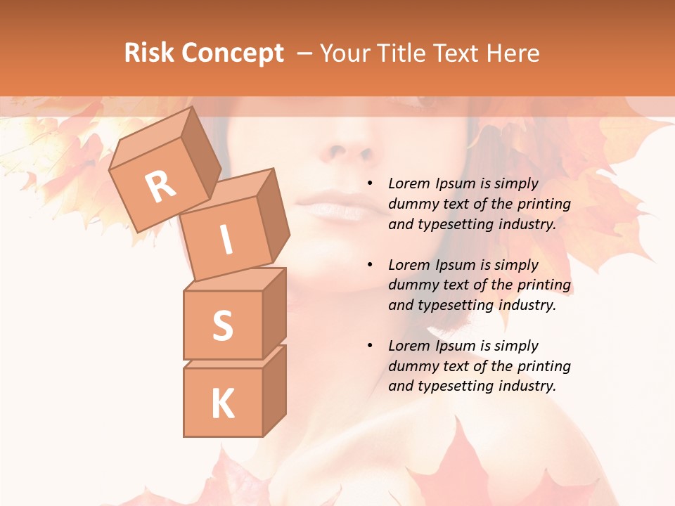 Leaf Wreath Isolated PowerPoint Template