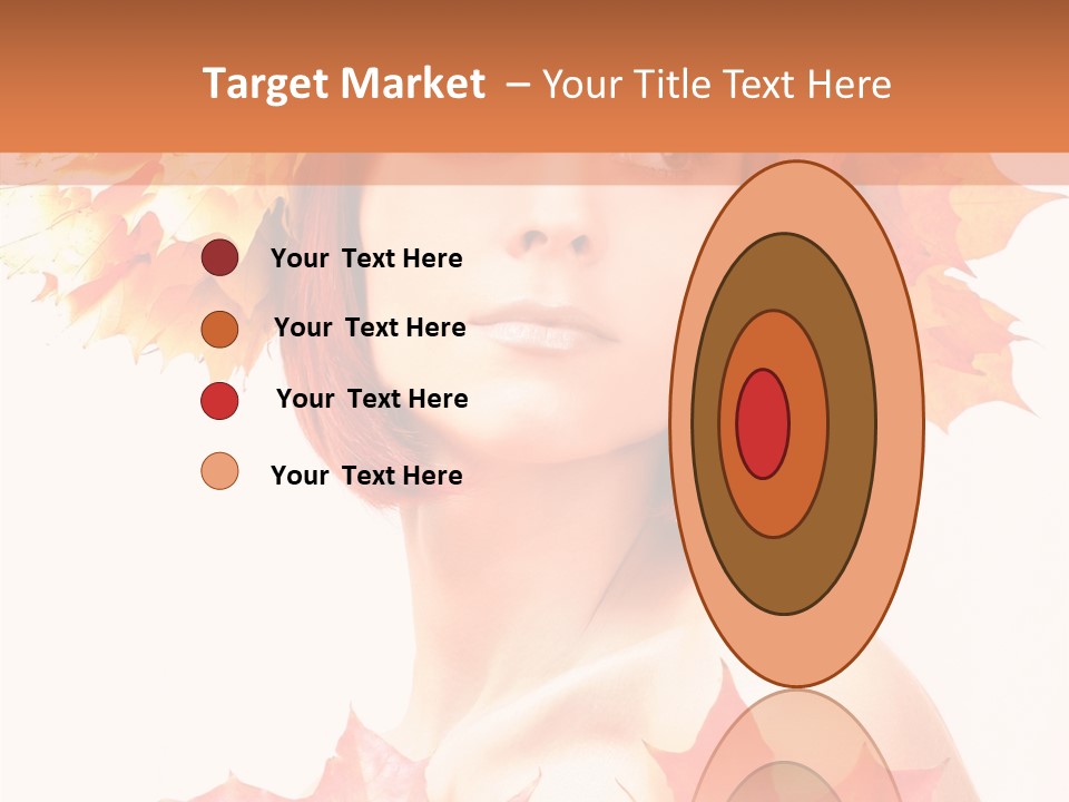 Leaf Wreath Isolated PowerPoint Template