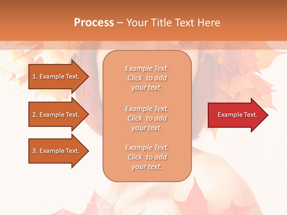 Leaf Wreath Isolated PowerPoint Template