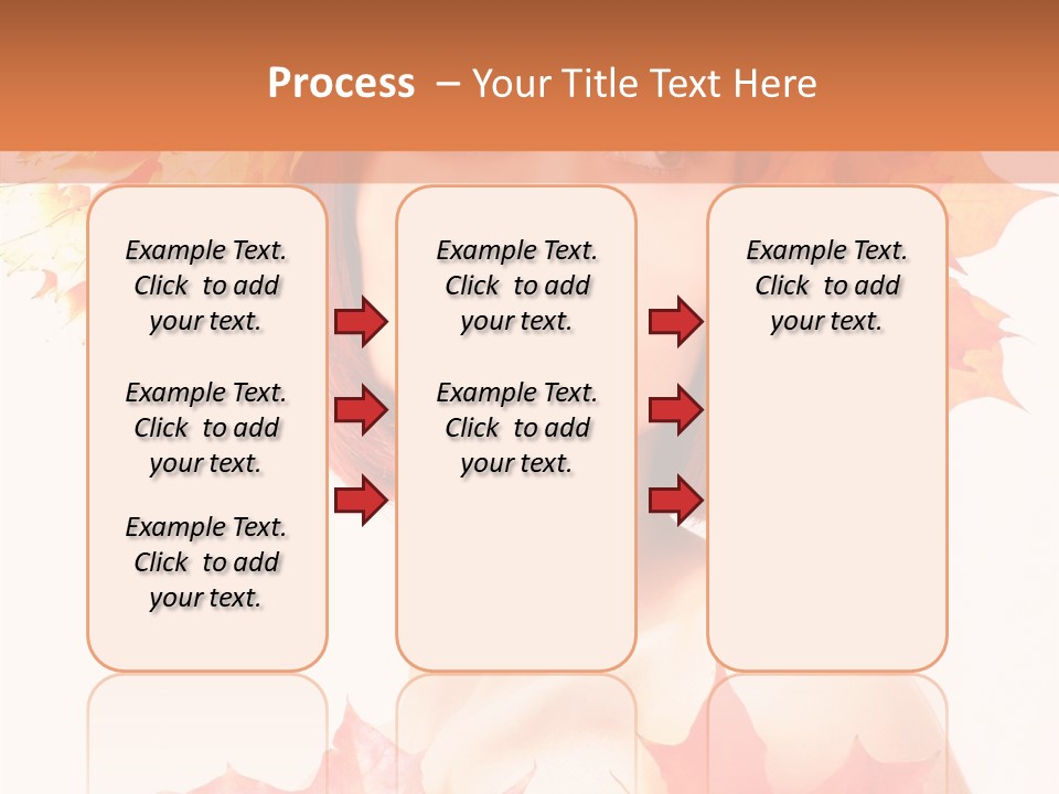Leaf Wreath Isolated PowerPoint Template