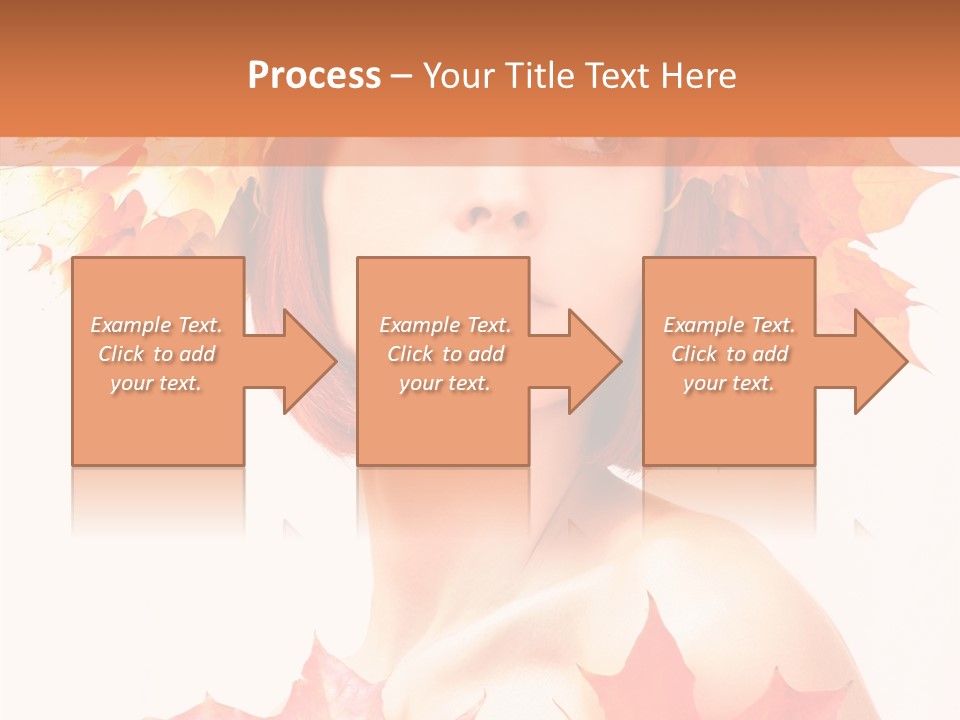 Leaf Wreath Isolated PowerPoint Template