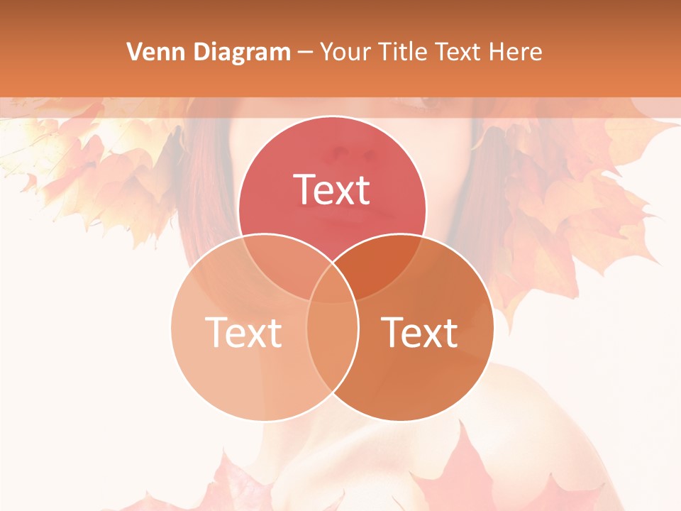 Leaf Wreath Isolated PowerPoint Template