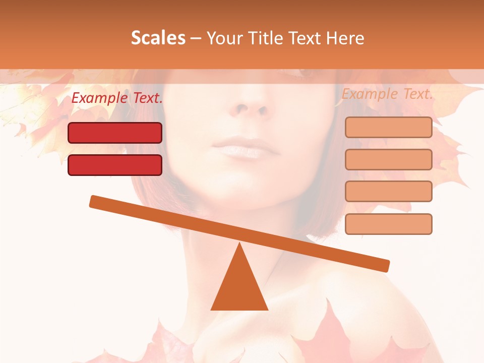 Leaf Wreath Isolated PowerPoint Template