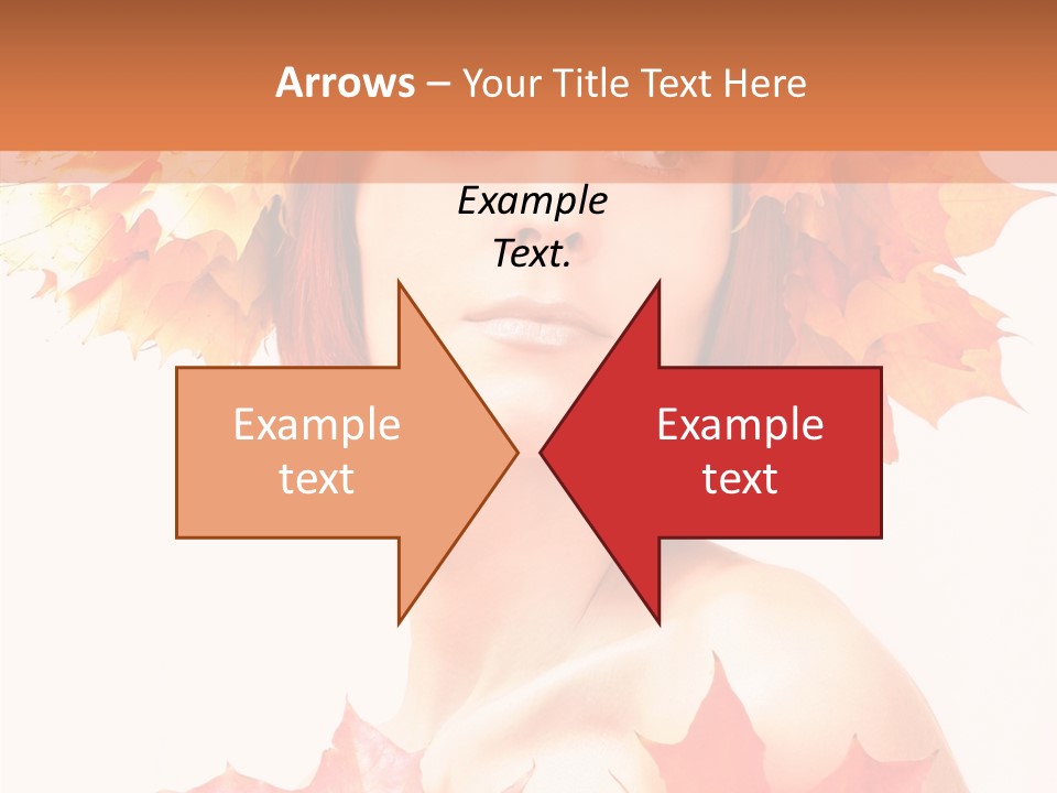 Leaf Wreath Isolated PowerPoint Template