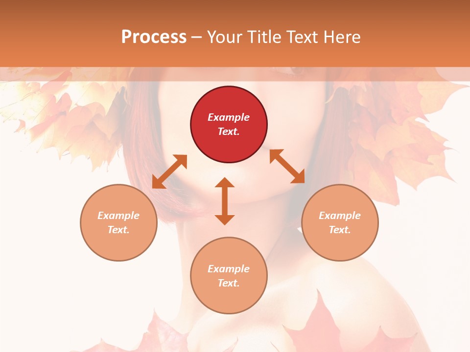 Leaf Wreath Isolated PowerPoint Template