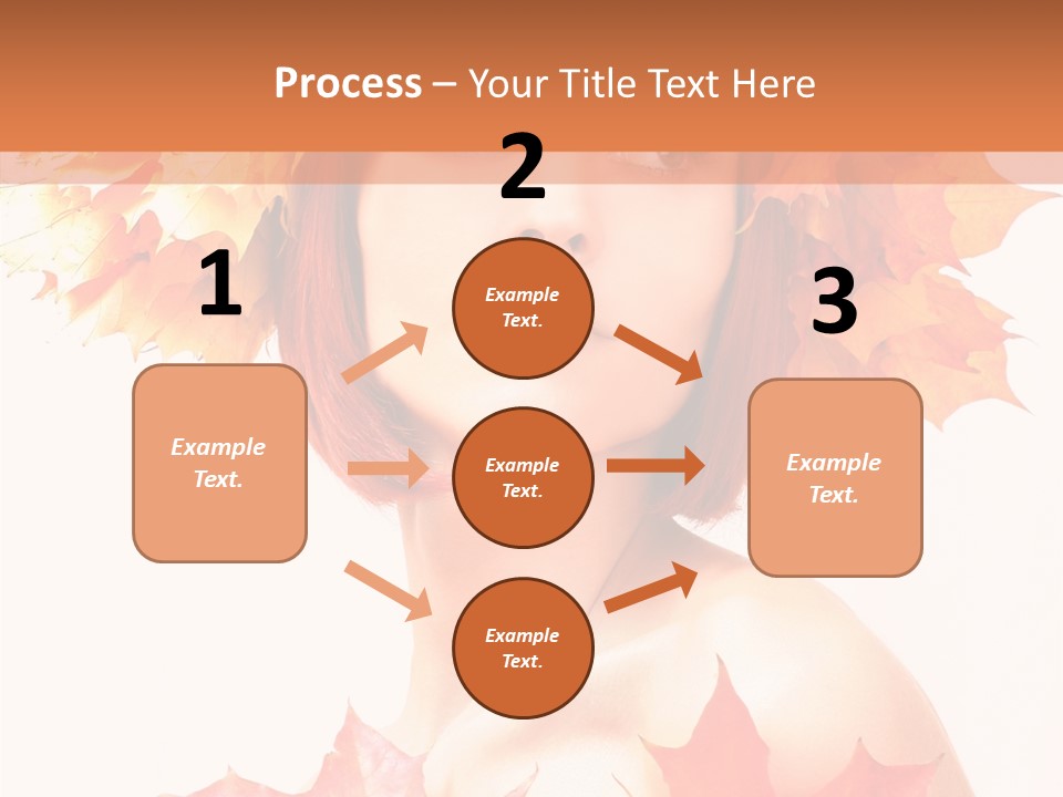 Leaf Wreath Isolated PowerPoint Template