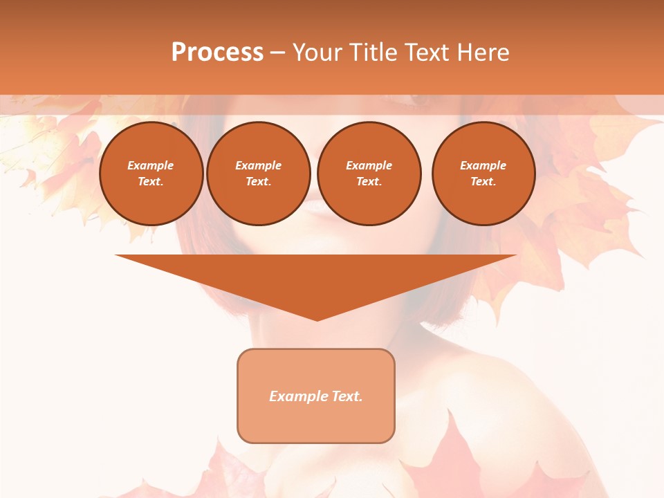 Leaf Wreath Isolated PowerPoint Template
