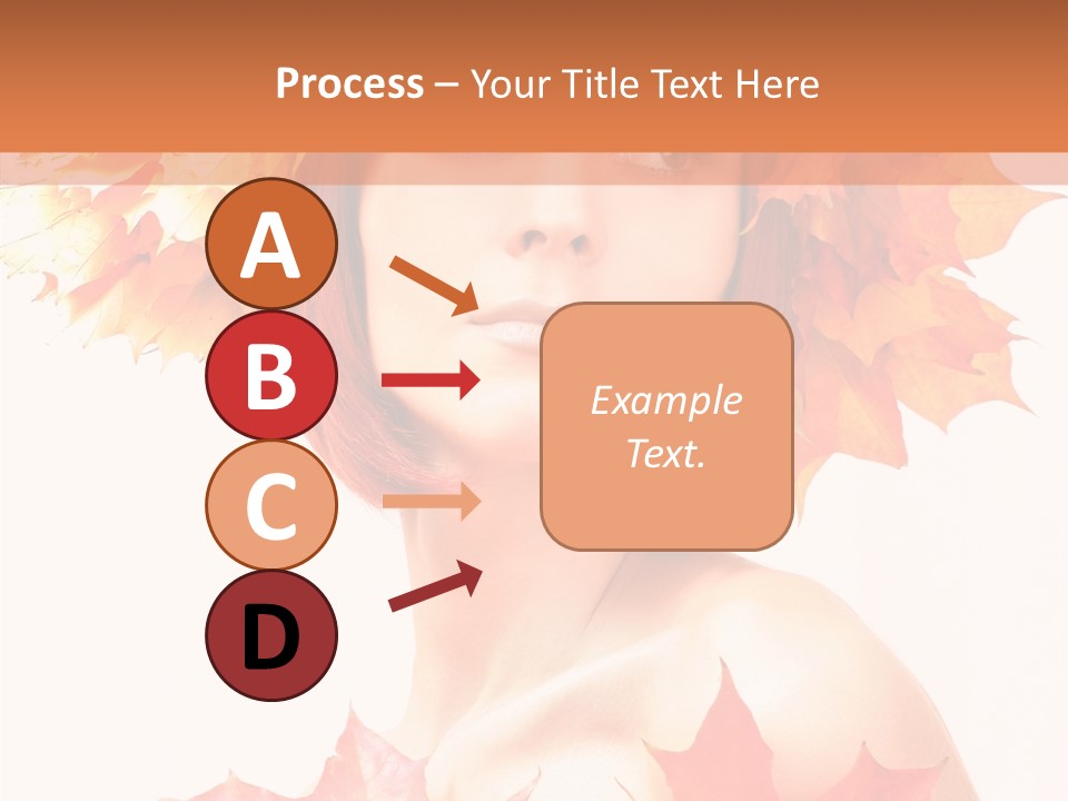 Leaf Wreath Isolated PowerPoint Template
