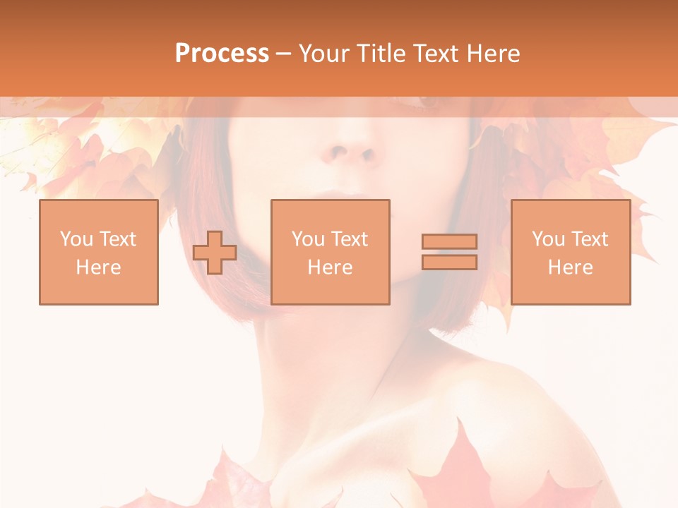 Leaf Wreath Isolated PowerPoint Template