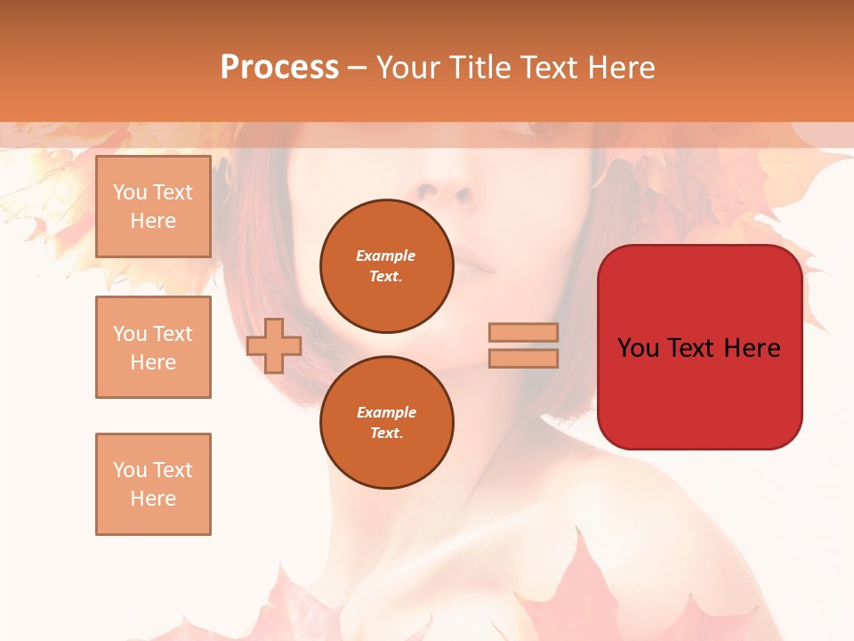 Leaf Wreath Isolated PowerPoint Template