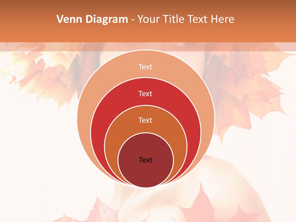 Leaf Wreath Isolated PowerPoint Template