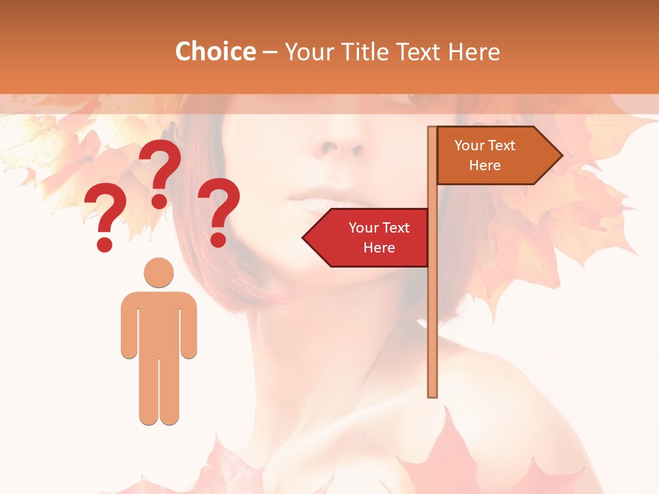 Leaf Wreath Isolated PowerPoint Template