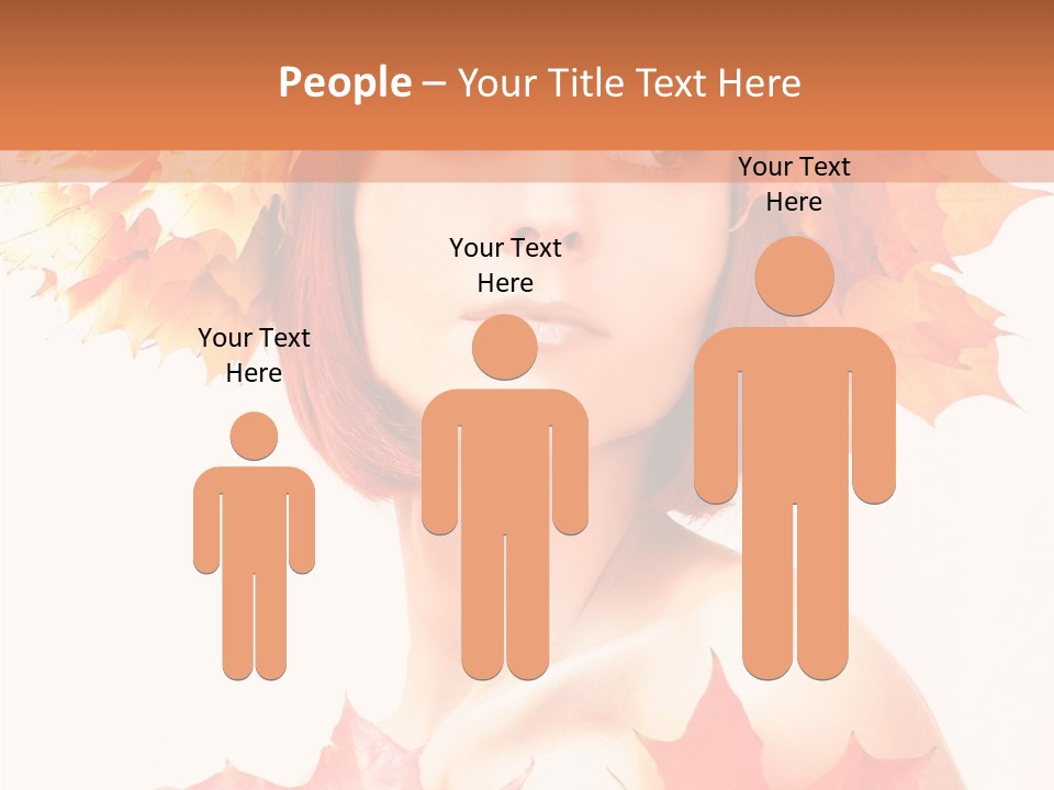 Leaf Wreath Isolated PowerPoint Template