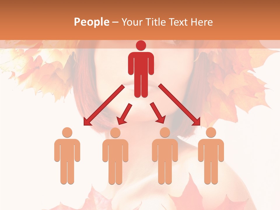 Leaf Wreath Isolated PowerPoint Template