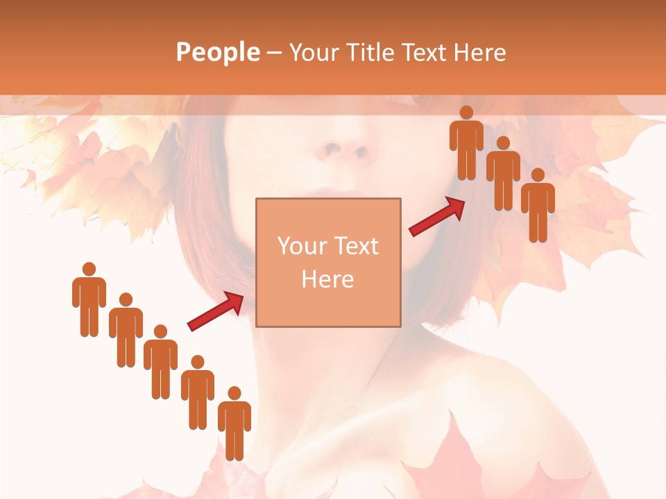 Leaf Wreath Isolated PowerPoint Template