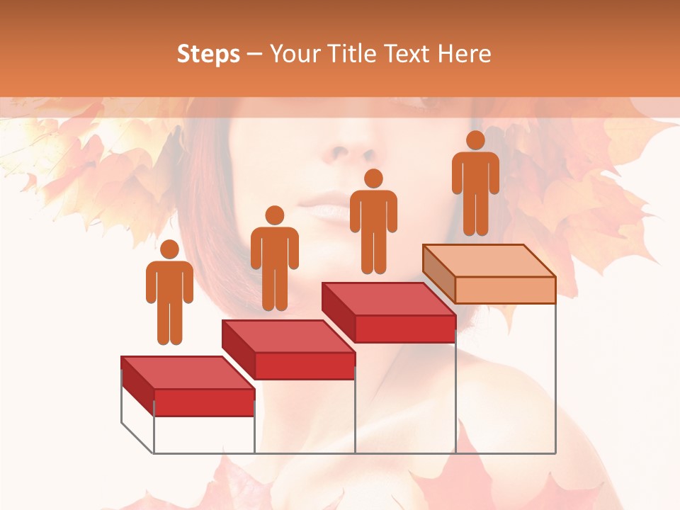 Leaf Wreath Isolated PowerPoint Template