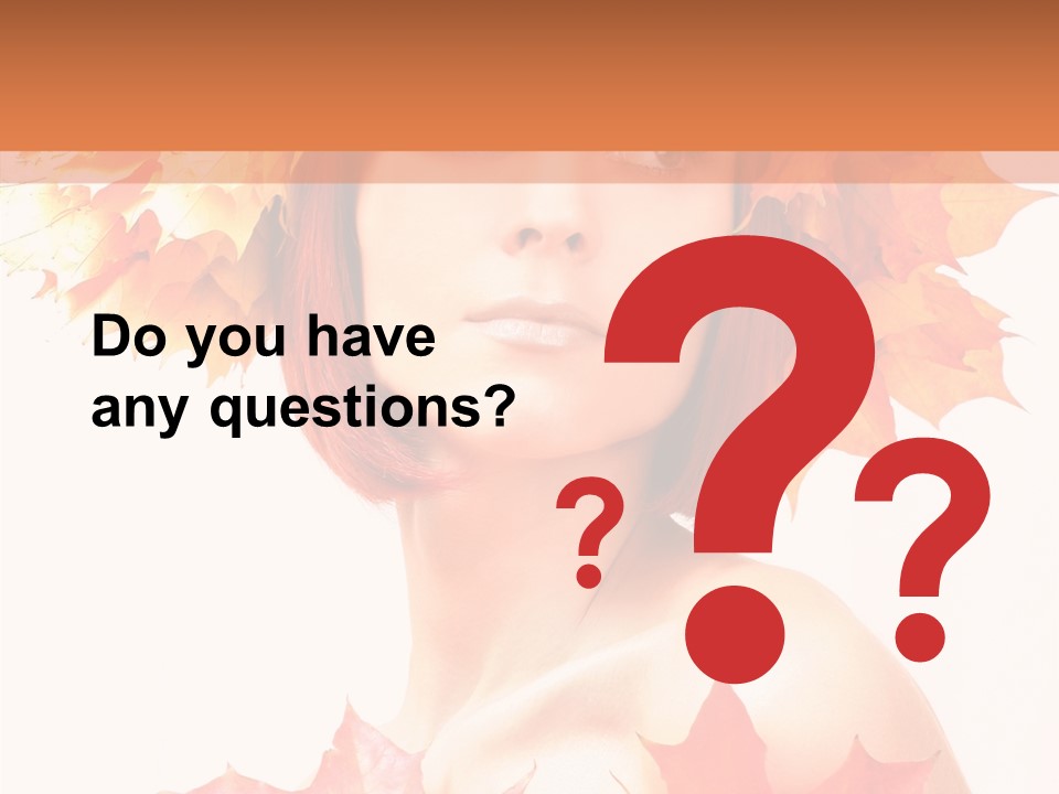 Leaf Wreath Isolated PowerPoint Template