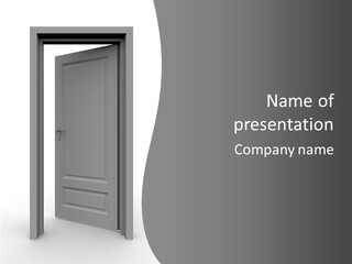 Way Entrance Open PowerPoint Template