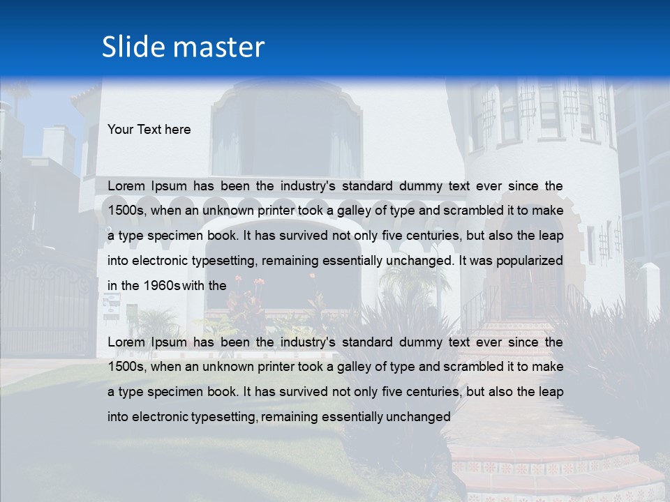 Residential Builder Mediterrain PowerPoint Template