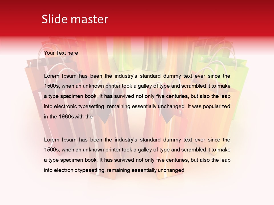 Illustration Consumerism Striped PowerPoint Template