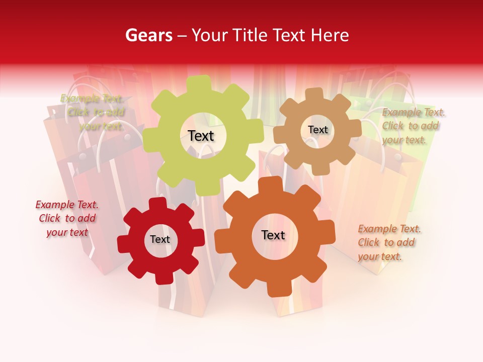 Illustration Consumerism Striped PowerPoint Template