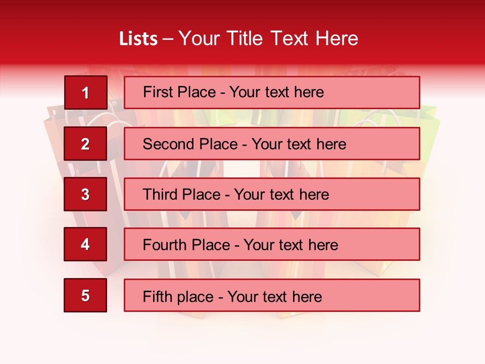 Illustration Consumerism Striped PowerPoint Template