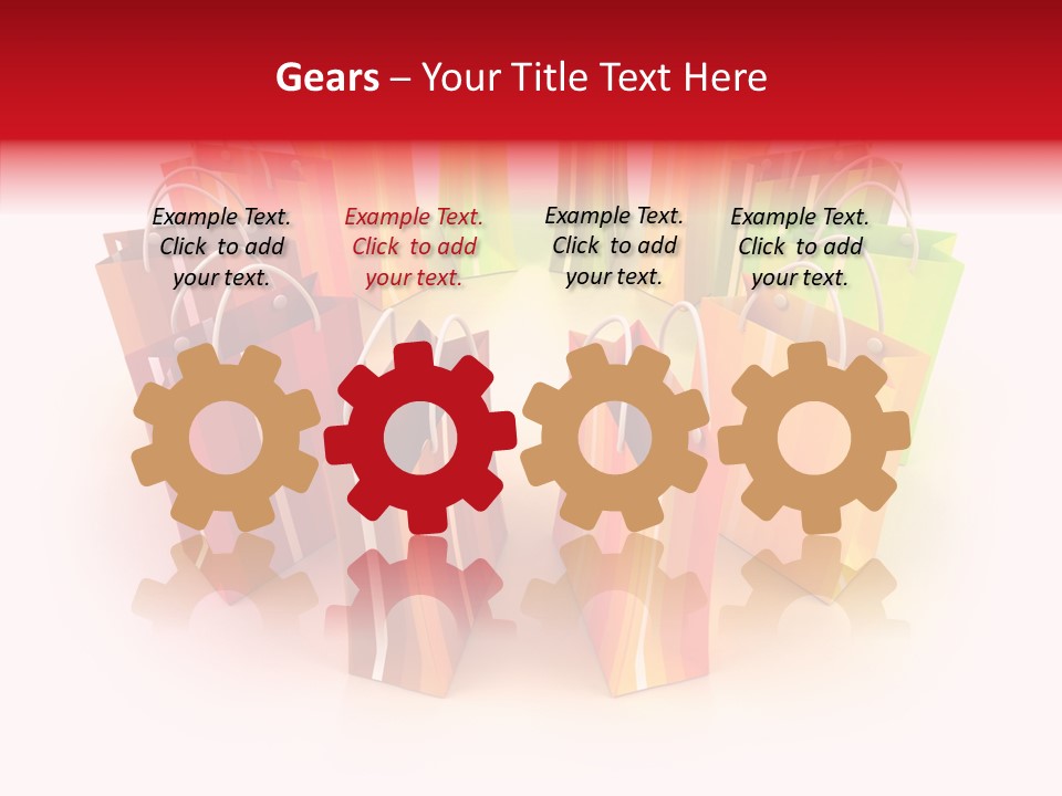 Illustration Consumerism Striped PowerPoint Template