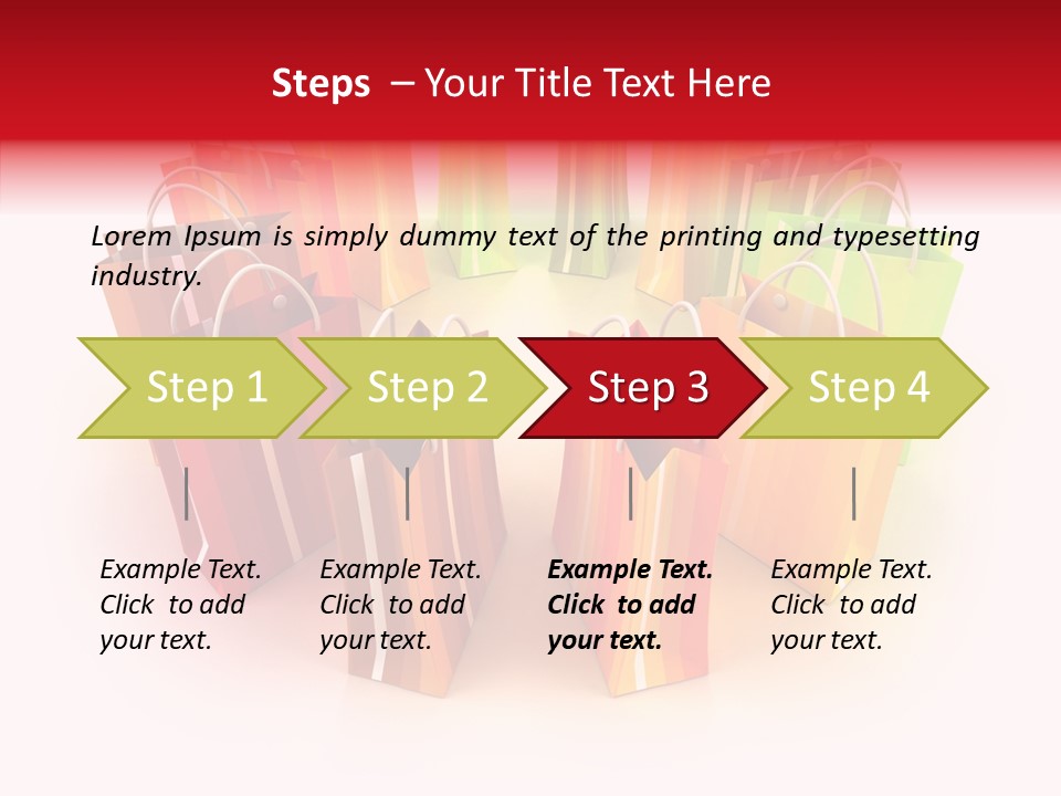 Illustration Consumerism Striped PowerPoint Template