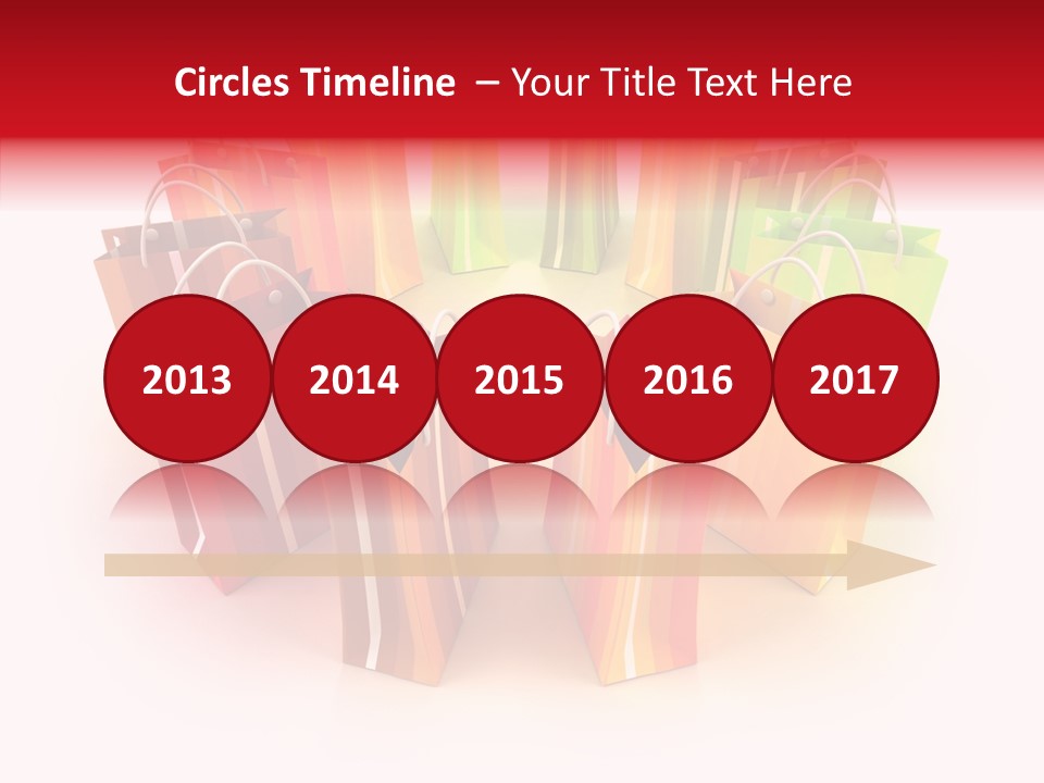 Illustration Consumerism Striped PowerPoint Template