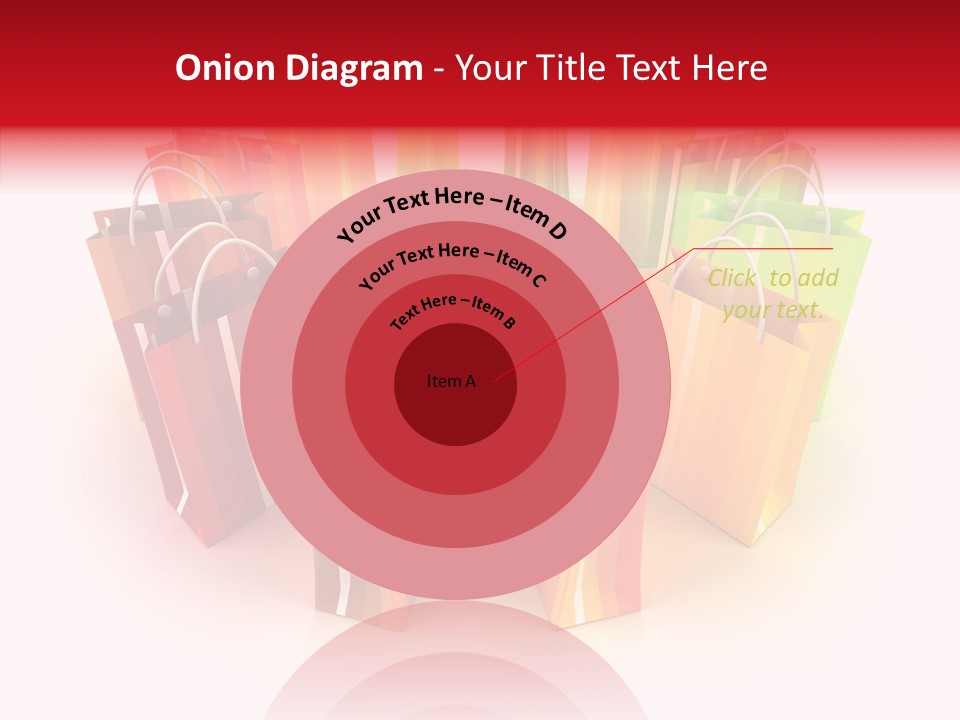 Illustration Consumerism Striped PowerPoint Template