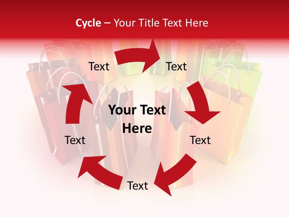 Illustration Consumerism Striped PowerPoint Template