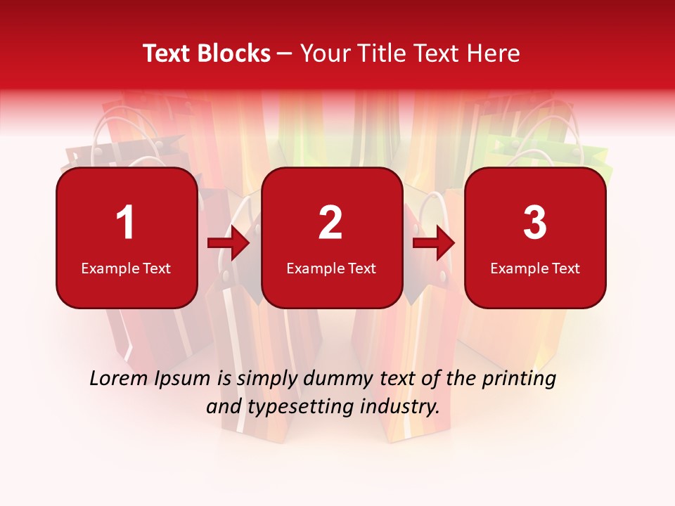 Illustration Consumerism Striped PowerPoint Template