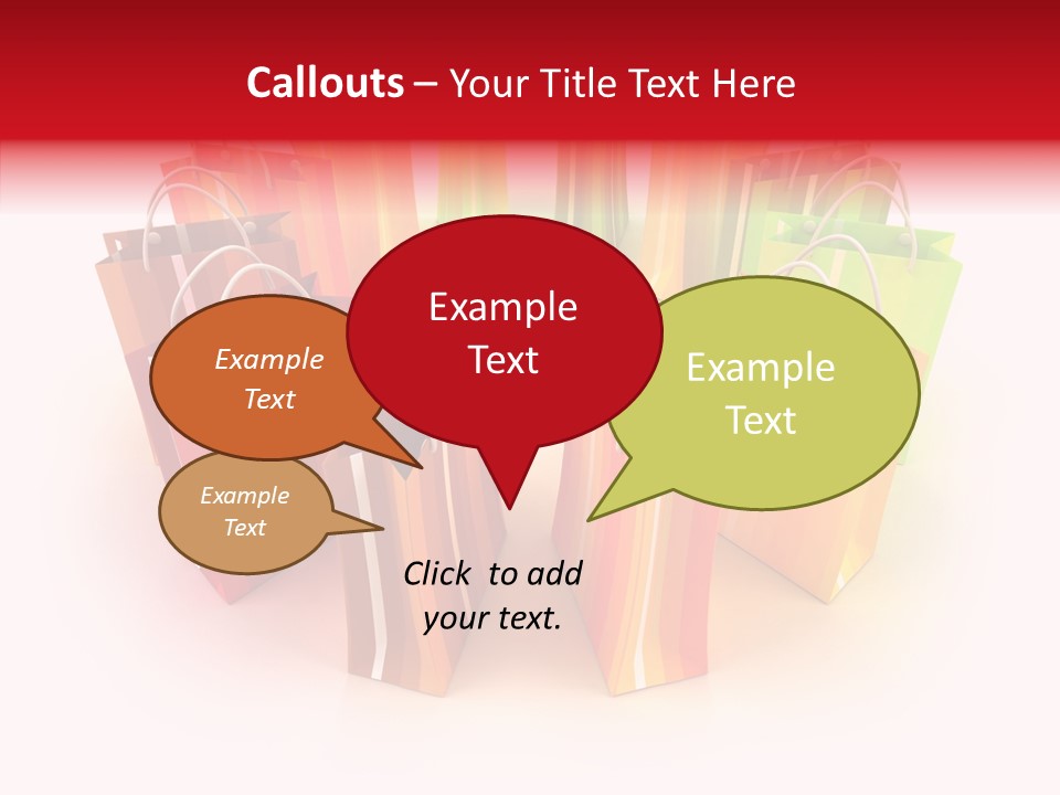 Illustration Consumerism Striped PowerPoint Template