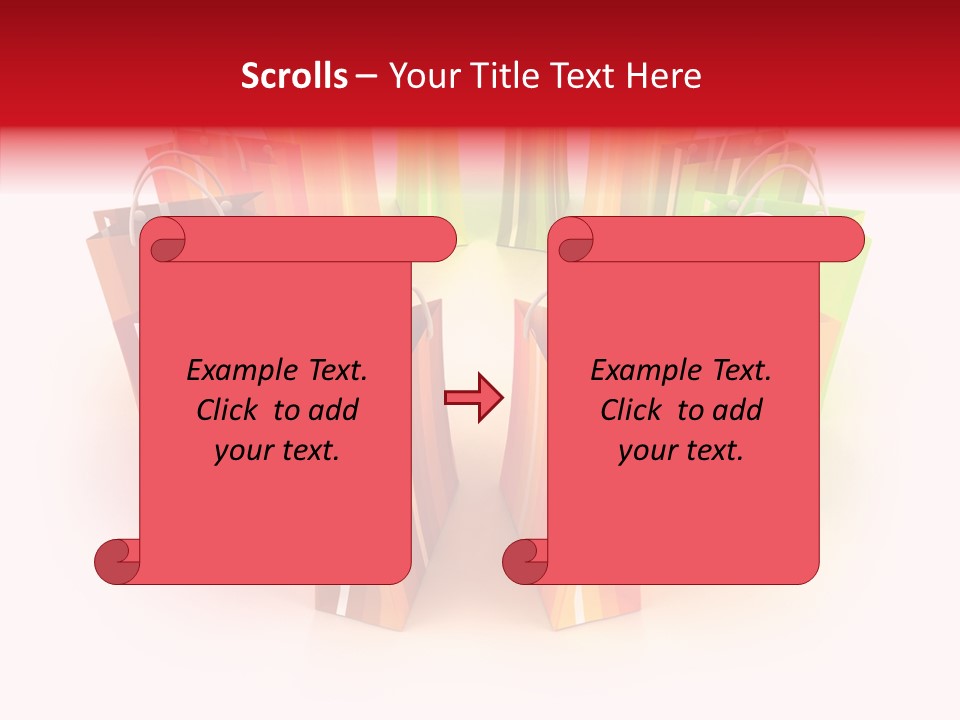 Illustration Consumerism Striped PowerPoint Template