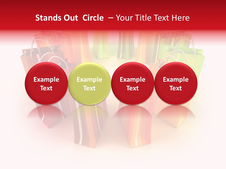 Illustration Consumerism Striped PowerPoint Template