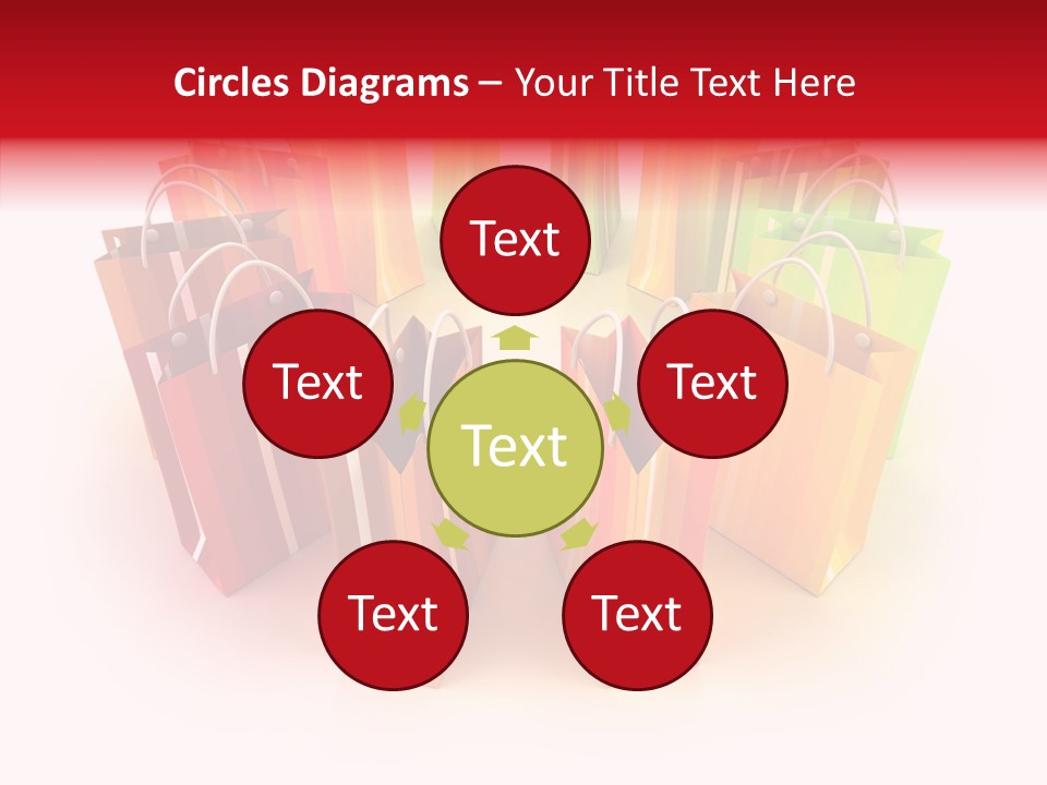 Illustration Consumerism Striped PowerPoint Template